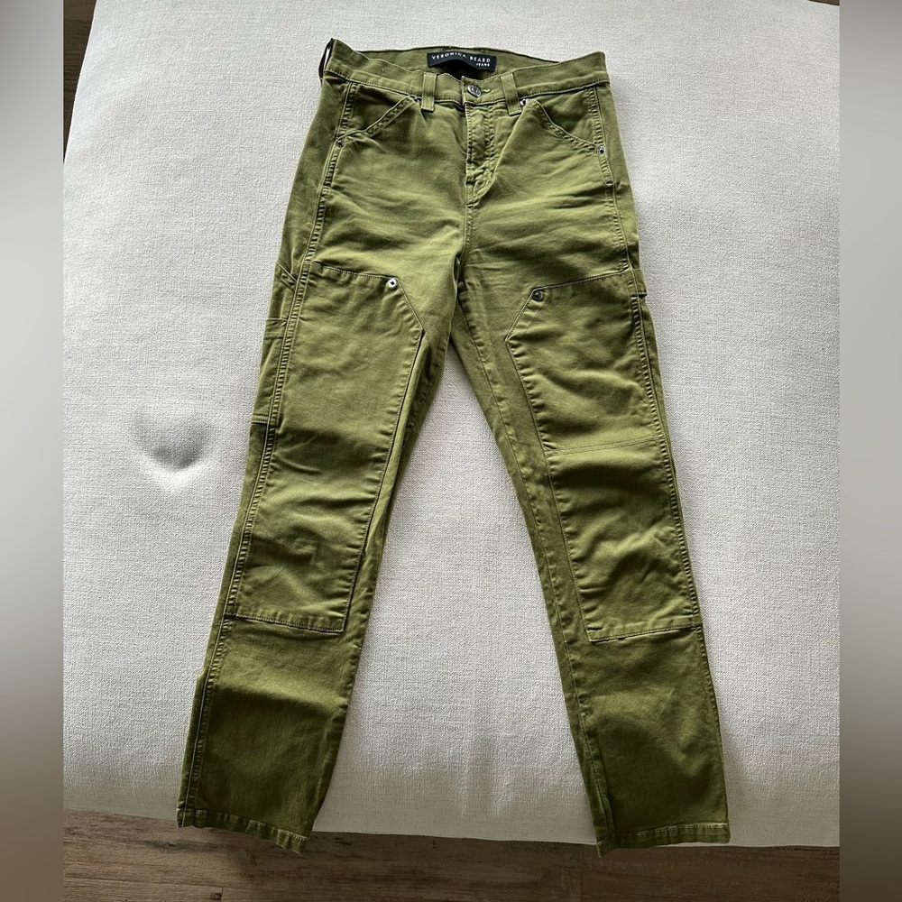 NWOT Veronica Beard Lynne High Rise Straight Cargo Twill Pants